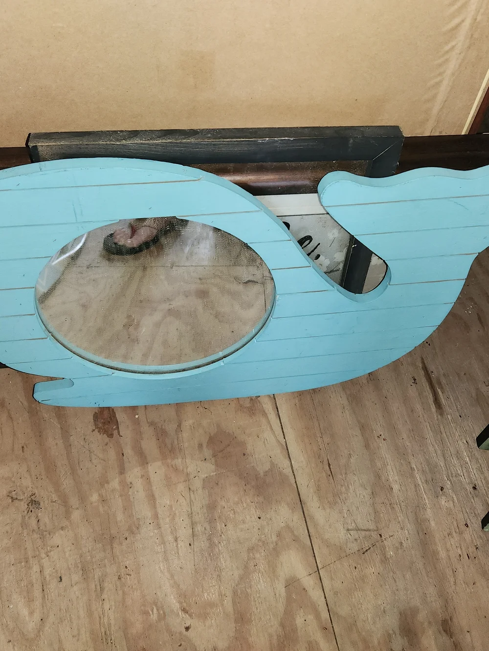 Blue Whale Wall Mirror - Coastal Home Accent